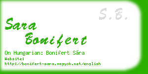 sara bonifert business card